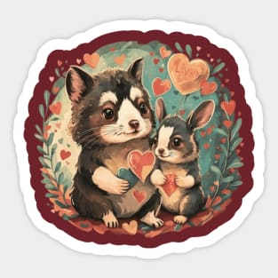 Cute lovely animals cute animals valentines day gift ideas for kids and adults Sticker